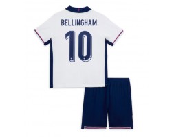 England Jude Bellingham #10 Replika Babytøj Hjemmebanesæt Børn EM 2024 Kortærmet (+ Korte bukser)